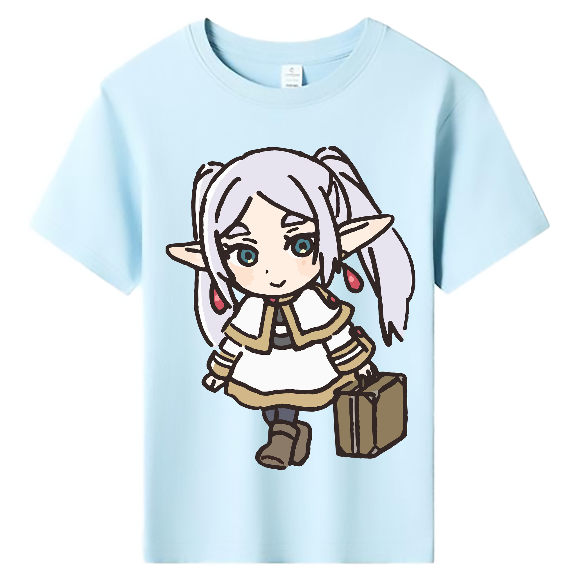 （画像用） 葬送のフリーレン Frieren 綿100％キッズTシャツ（フロントプリント）